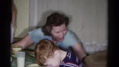 Catskill New York USA (1959): Many Of The Family Members Are Sitting In The Dining