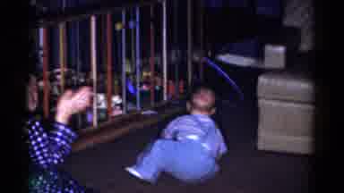 Catskill New York USA (1959): The Boy Was Playing With The Baby And He Was Happy