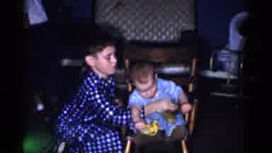 Catskill New York USA (1959): Child Plays With A Hula Hoop And Another Kid Is