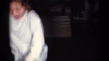 Catskill New York USA (1959): White Little Girl Playing With Hula Hoop Smiling