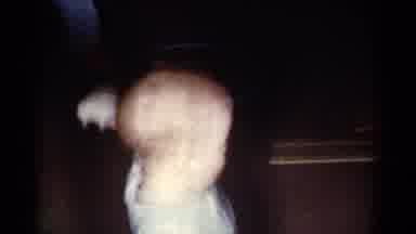 Catskill New York USA (1959): Cute Baby Walks Around Brushing Her Own Hair Then