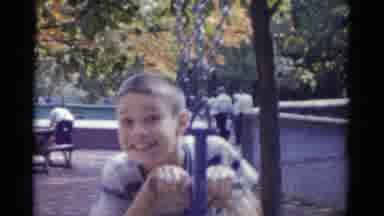 Catskill New York USA (1959): The Little Boy Is Doing Playing In The Park Very