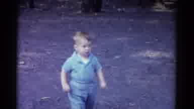 Catskill New York USA (1959): Chubby Young Boy Playing At Park