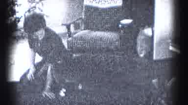 Hagerstown Maryland USA (1959): The Boy Was Playing And Climb On The Stairs
