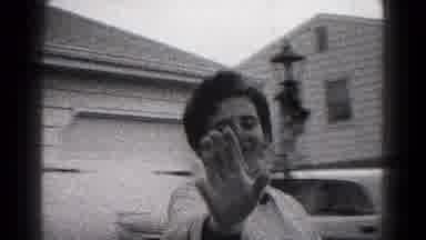 Hagerstown Maryland USA (1959): Woman Husband And Son Set Up Christmas Decorations