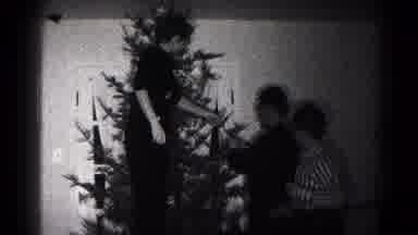 Hagerstown Maryland USA (1959): Three Members Of A Family Putting A Christmas Tree