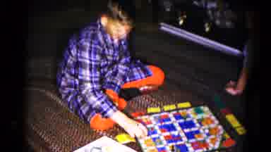 Hagerstown Maryland USA (1959): Children Playing Dice On The Floor Of Their House