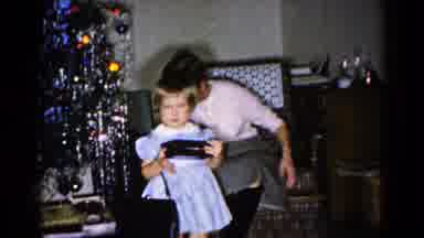 Hagerstown Maryland USA (1959): Opening Gifts On Christmas Morning With Kids In A