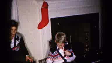 Hagerstown Maryland USA (1959): Three Siblings And Woman Sitting Around At Home