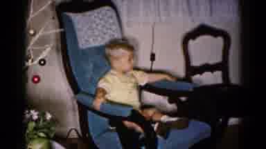 Hagerstown Maryland USA (1959): Little Boy Rocking In A Chair