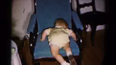 Hagerstown Maryland USA (1959): A Boy Try To Sitting In The Chair They Were Very