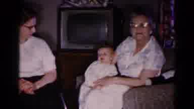 Hagerstown Maryland USA (1959): One Baby Sitting On The Lady Lap And The Duck