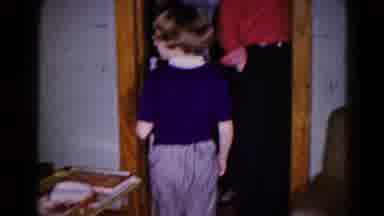 Hagerstown Maryland USA (1959): People Socializing In Family Room And A Snow