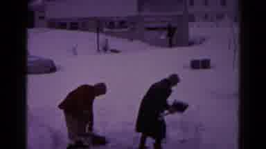 Hagerstown Maryland USA (1959): People Digging Snow After A Great Blizzard That