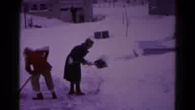 Hagerstown Maryland USA (1959): Men At Work Shoveling Snow In A Snowed-In