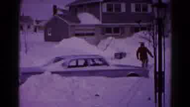 Hagerstown Maryland USA (1959): People Are Trying To Get A Four Door Sedan Unstuck