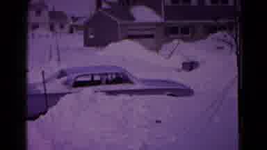Hagerstown Maryland USA (1959): Driving Car Through Heavy Snow Drifts