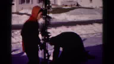 Hagerstown Maryland USA (1959): One Lady Doing Something And The One Person Coming