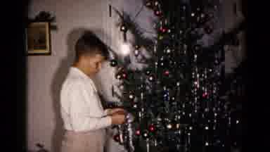 Hagerstown Maryland USA (1959): The Man Was Decorating The Christmas Tree For