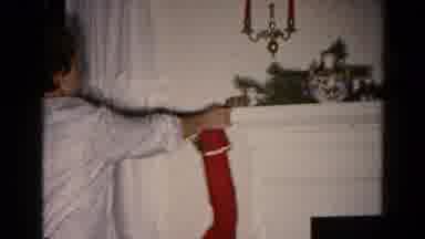 Hagerstown Maryland USA (1959): Family Still In Pajamas Unwrapping Christmas Gifts