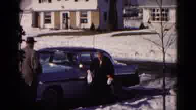 Hagerstown Maryland USA (1959): One Person Standing In Front Of The Car And