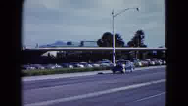 Nevada USA (1959): Many Of The Car Is Standing In The Car Stand And The Road Is