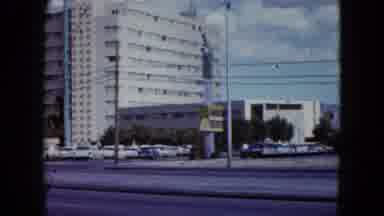 Nevada USA (1959): Camera Pans Right Showing Street And Buildings In City With