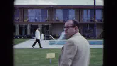Nevada USA (1959): The Persons Are Smoking In The Park They Watching Someone