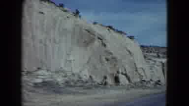 Nevada USA (1959): The Mountain Is Covered With Weed At Road