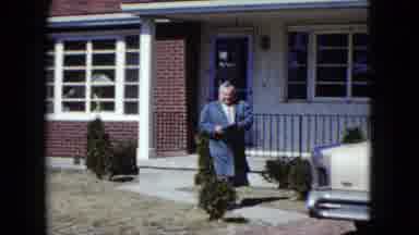Nevada USA (1959): Well Dressed Man Leaves The House Puts On His Hat And Talks To