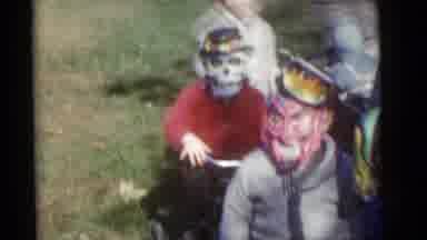 Camden New Jersey-1960: Children Playing With Masks On Their Faces