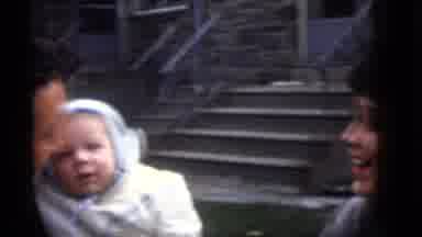 Camden New Jersey (1960): The Man Was Carrying The Baby On His Shoulder