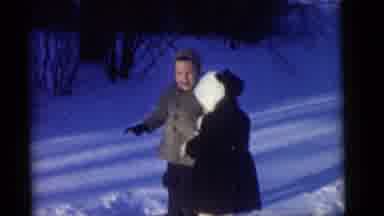 Camden New Jersey (1960): Two Children All Bundled Up And Playing Out In The Snow