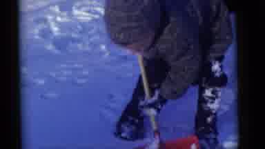 Camden New Jersey (1960): Kid Playing With Snow