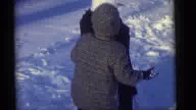 Camden New Jersey (1960): Child Building A Snowman