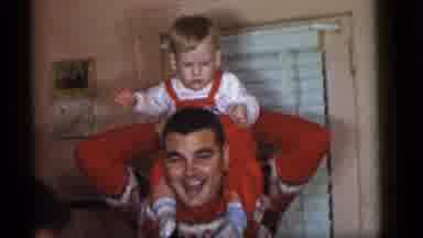 Camden New Jersey (1960): The Little Child Is Sitting On The Father's Head