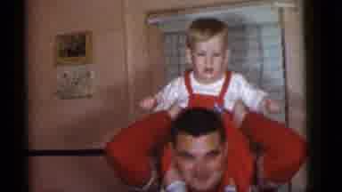 Camden New Jersey (1960): Father Plays With Son To Sleep