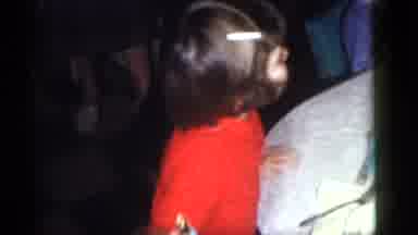 Camden New Jersey (1960): Little Girl Standing Up In Chair At Dinner