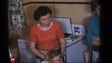 Camden New Jersey (1960): Three Kids And Three Adults Gathered Around The Table