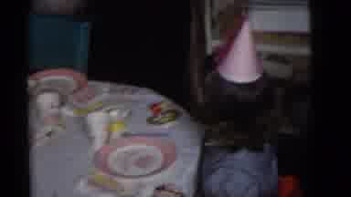 Camden New Jersey (1960): Pan Around Family At The Kitchen Table For A Child's