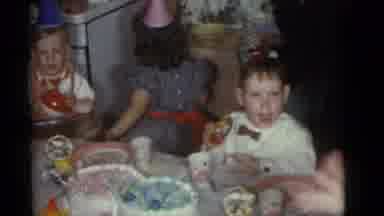 Camden New Jersey (1960): Amateur Vintage Film Of A Birthday Party With Two Little