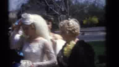 Camden New Jersey (1960): Wedding Couple Marriage Wedding Day 1950'S Windy