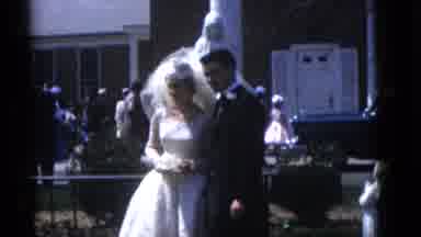 Camden New Jersey (1960): Smiling Bride And Groom Get Married Near Loud