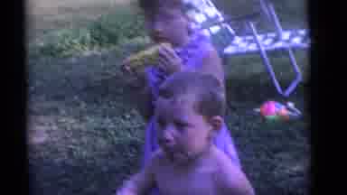 Camden New Jersey (1960): Group Of Small Children Enjoy Eating Ears Or Corn