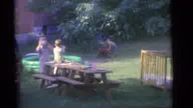 Camden New Jersey (1960): Family Have Lunch Outside Their Home On A Typical Spring