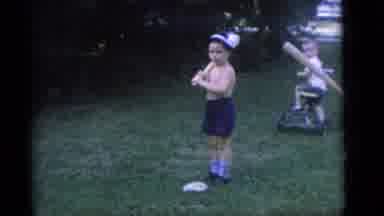 Camden New Jersey (1960): Young Children Playing Baseball And Swinging On A Swing