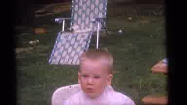 Camden New Jersey (1960): Toddler Outside With His Sister Passing By