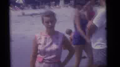 Camden New Jersey (1960): Families In Bathing Suits Enjoying The Beach Walking On