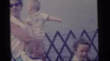 Camden New Jersey US (1960): Family Walk To Observe Nature And Giant River
