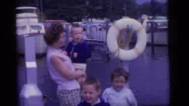 Camden New Jersey US (1960): Children Mothers Walk In Harbour In The Background